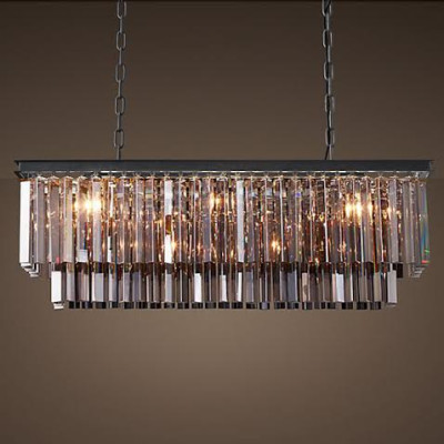 Люстра ЛЮСТРА ODEON SMOKE GLASS FRINGE 90