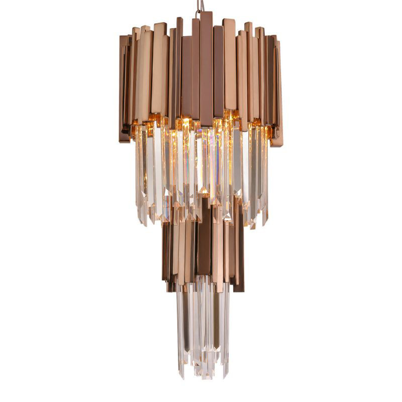 Люстра многоярусная Luxxu Modern Cascade Chandelier Bronze Metal Glass 35