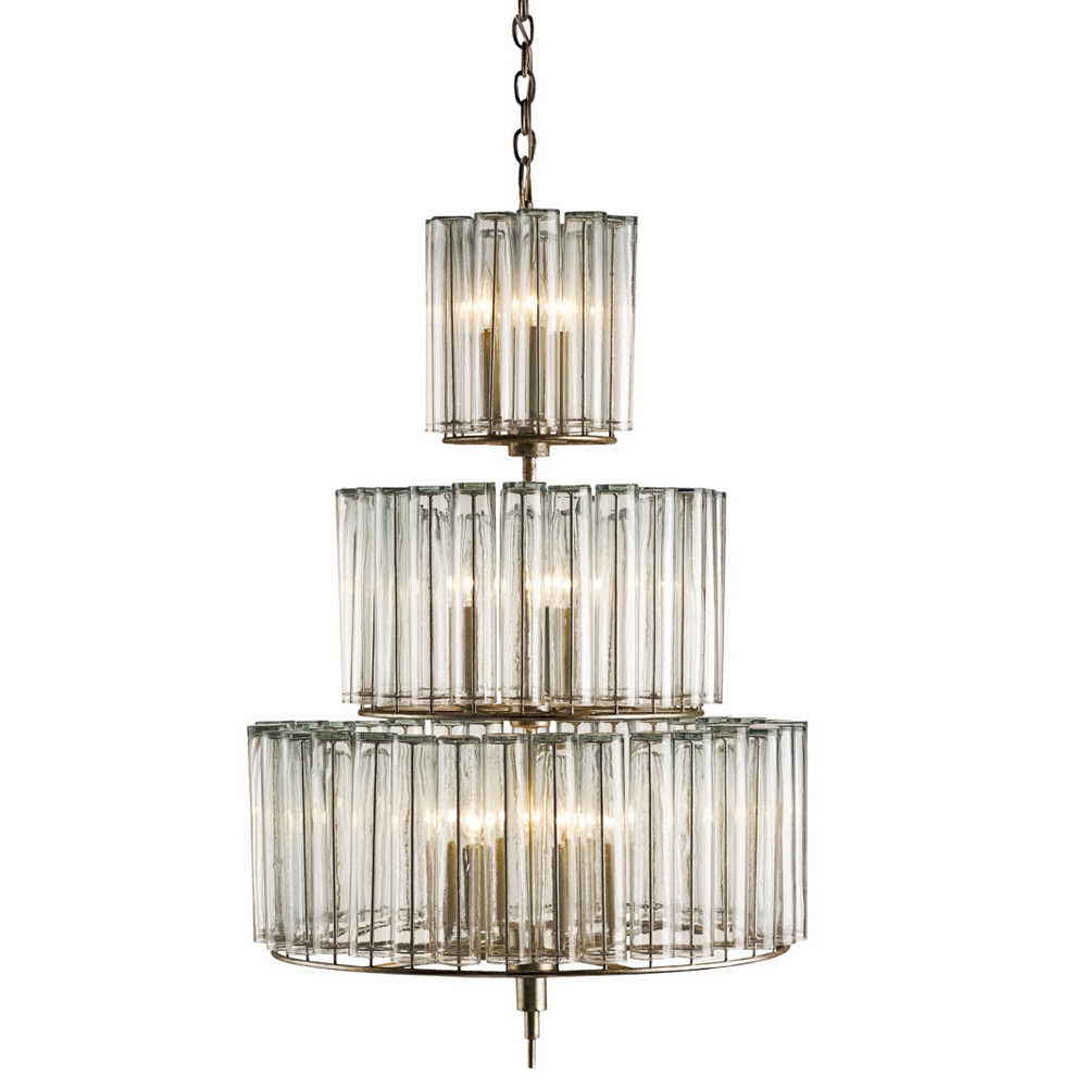 Люстра многоярусная из стеклянных трубочек Gladia