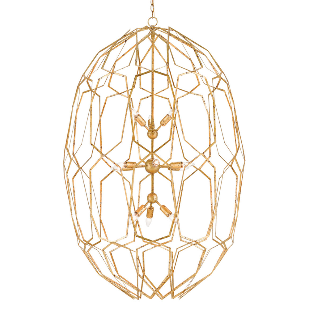 Люстра овальная с переплетенными ромбами Large Scale Artwork