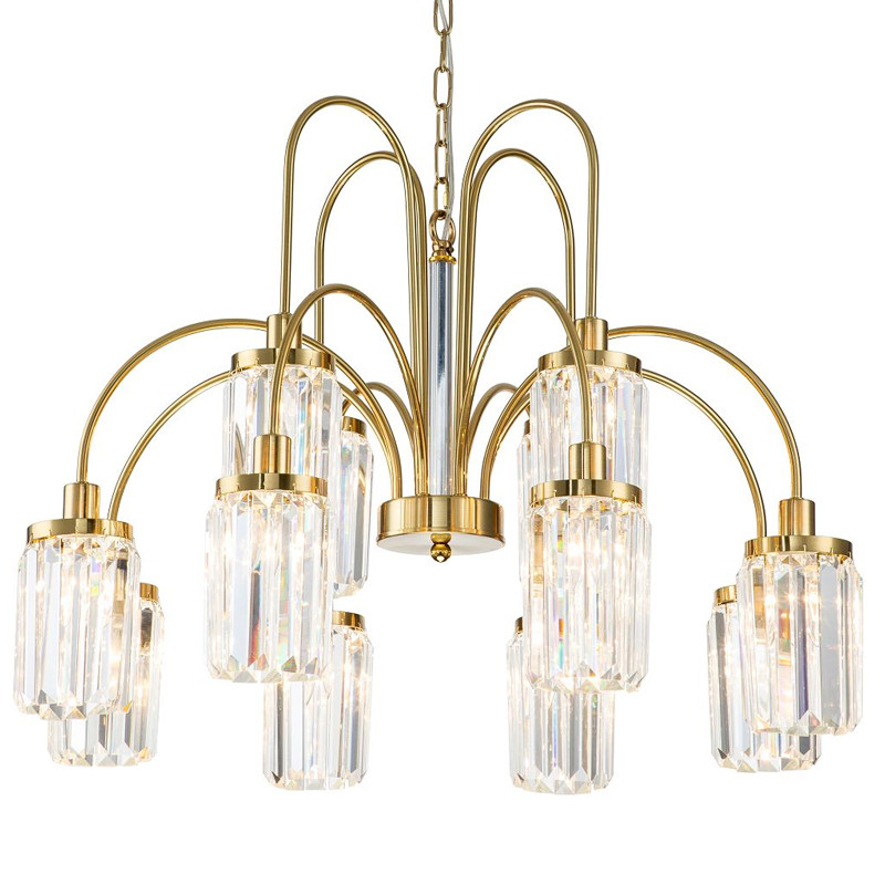 Люстра плафонами из хрустальных элементов Crystal Pendants 12 ламп