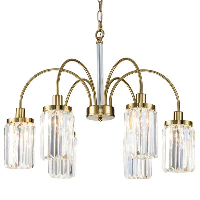 Люстра плафонами из хрустальных элементов Crystal Pendants 6 ламп