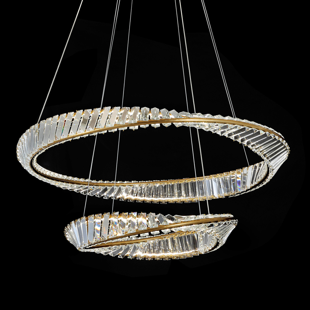 Люстра подвесная из 2-х колец Round Air Chandelier