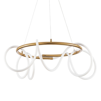 Люстра подвесная кольцевая и изогнутыми светодиодными трубками Luke Lampco Tracer Lamp