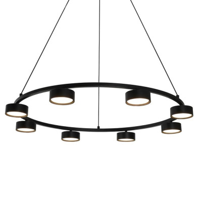 Люстра подвесная круглая черная Black Light Fixtures
