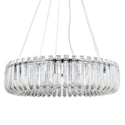 Люстра подвесная круглой формы с прозрачными хрустальными дугами Retro FROZEN GLASS