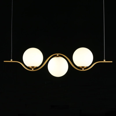 Люстра подвесная светодиодная Jagna 2 Gold and White