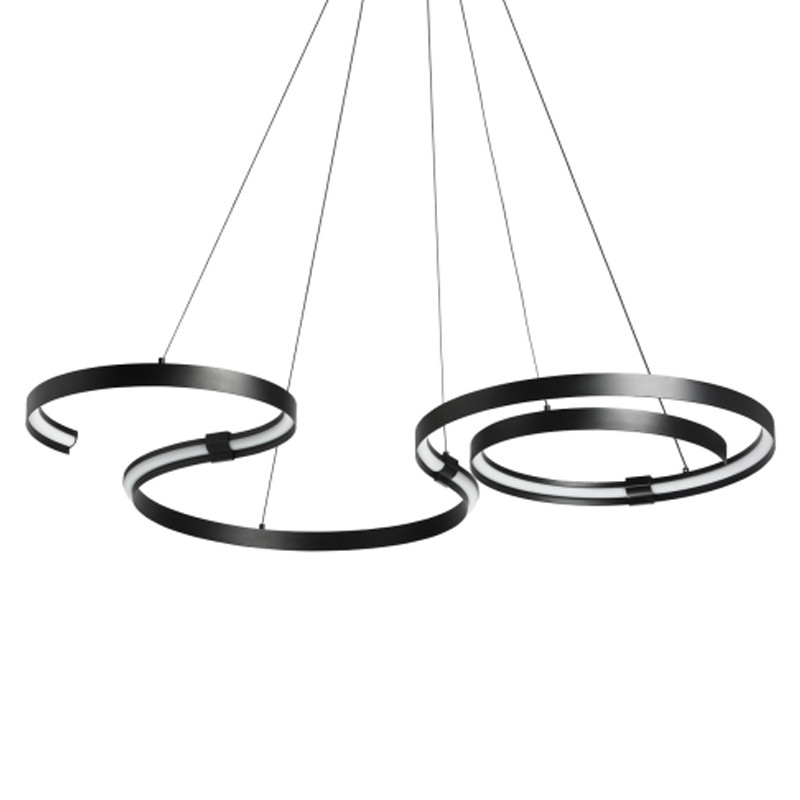 Люстра подвесная светодиодная в виде волнообразной ленты Ribbon Vortex