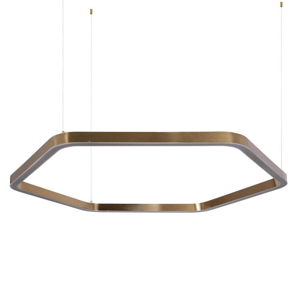 Люстра подвесная светодиодная в форме шестиугольника Диаметр 120 см Hexagon Horizontal
