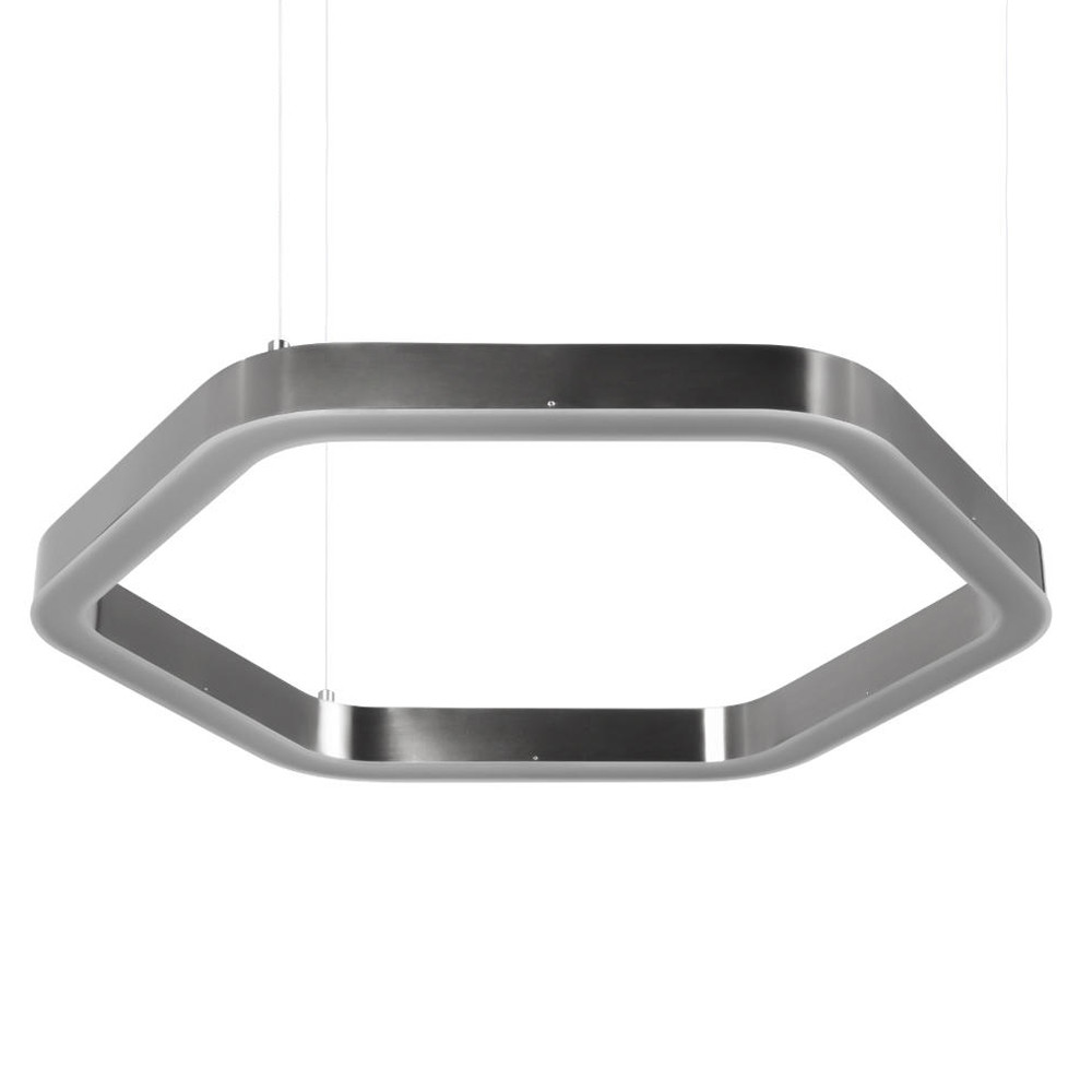 Люстра подвесная светодиодная в форме шестиугольника Диаметр 60 см Hexagon Horizontal