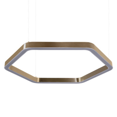 Люстра подвесная светодиодная в форме шестиугольника Диаметр 80 см Hexagon Horizontal
