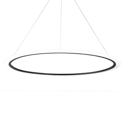 Люстра подвесная светодиодная кольцевая черного цвета Ring Horizontal