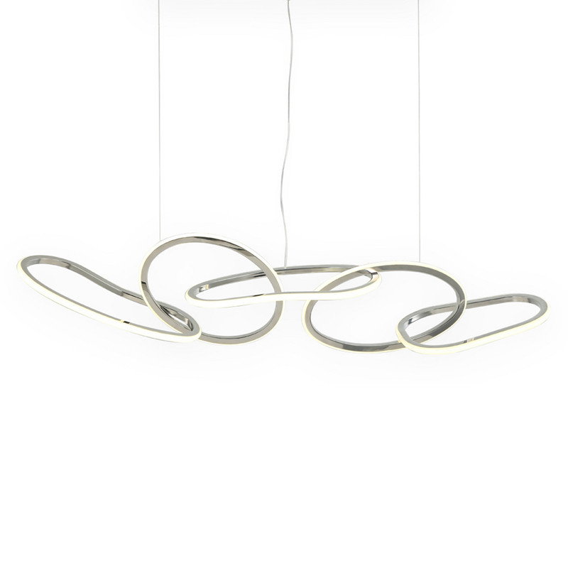 Люстра подвесная светодиодная с 5-ю асимметричными кольцами Ring Horizontal