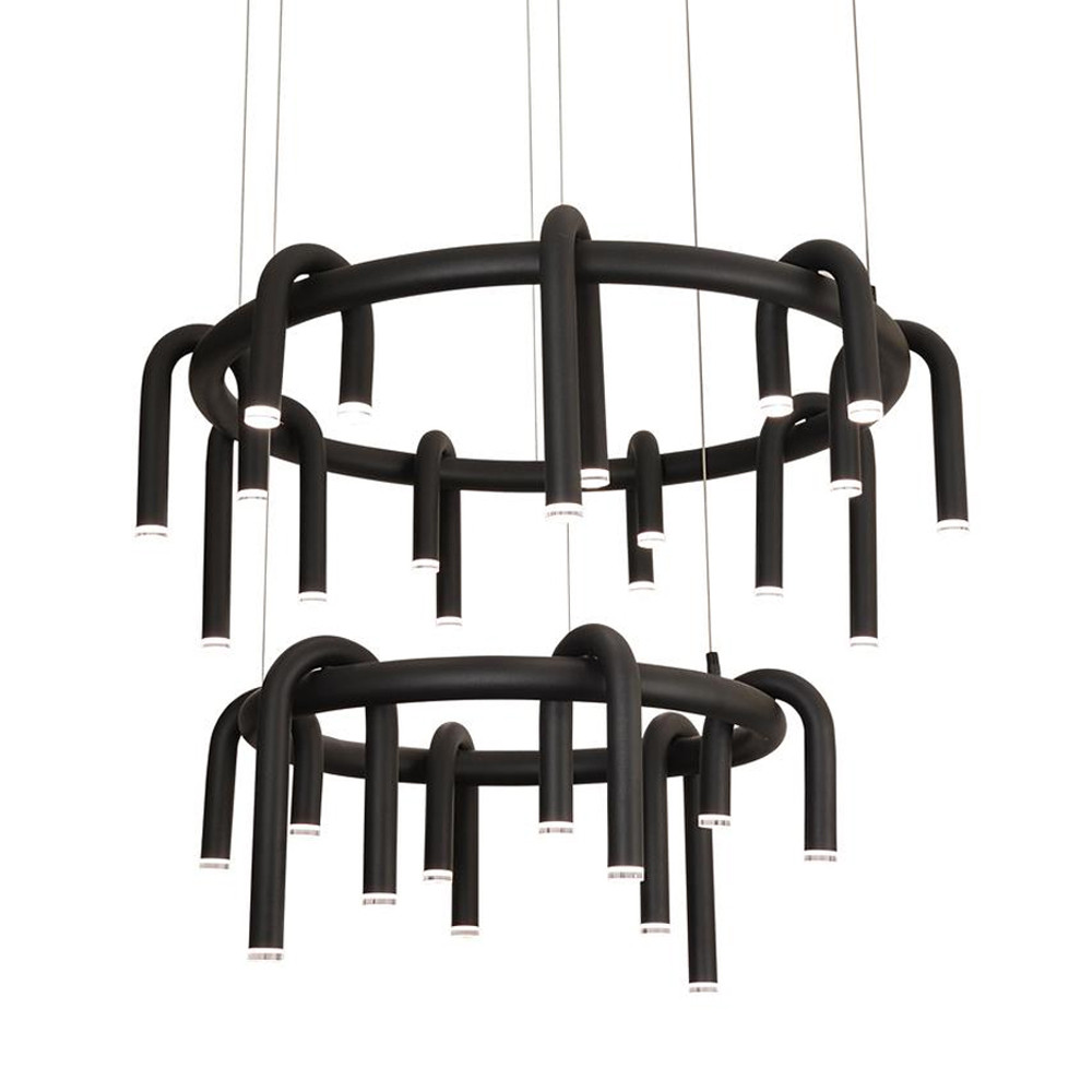 Люстра подвесная черная Black Light Fixtures