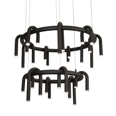 Люстра подвесная черная Black Light Fixtures