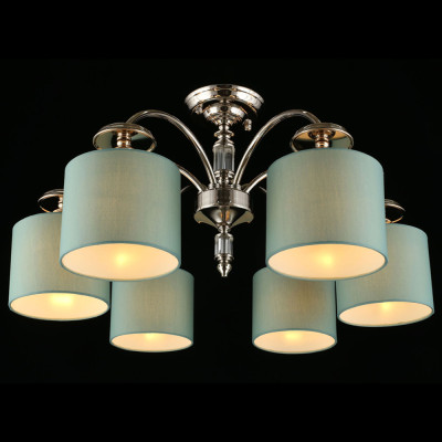 Люстра потолочная Nikoletta с бирюзовым плафоном