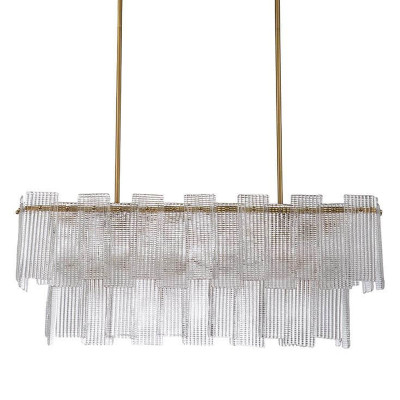 Люстра Прямоугольная Glass Beehive с Рельефным стеклом