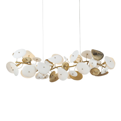 Люстра с белыми и золотистыми цветами G9 Dahlia Flowers Lamp