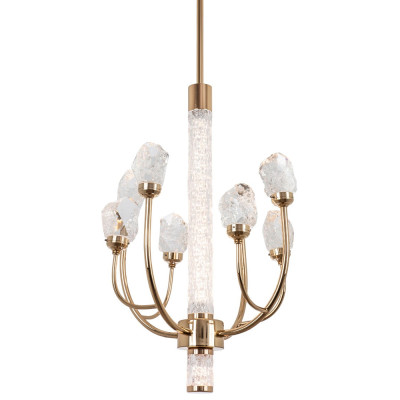 Люстра с декором в виде кристаллов из хрусталя Kenneth Crystal Stone Chandelier 8