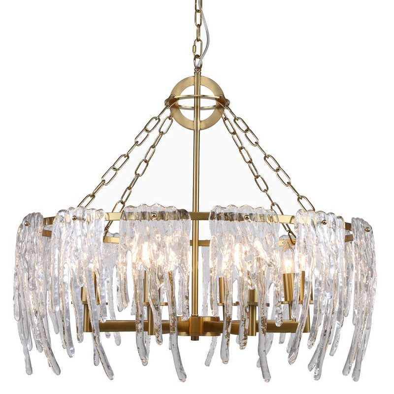 Люстра с декором в виде сосулек  из стекла Drizzle