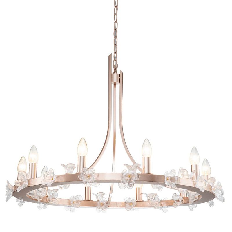 Люстра с декором из стеклянных цветов Myosotis