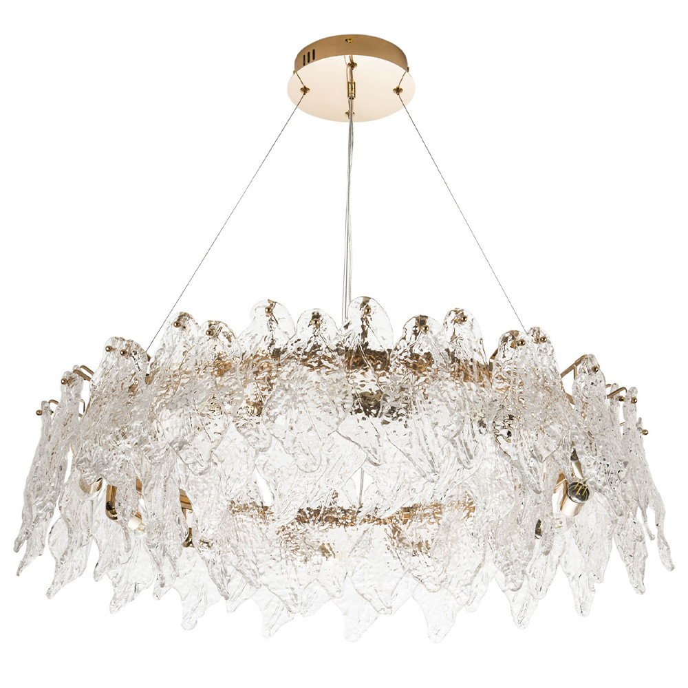 Люстра с декором из текстурированного стекла Textured Glass Chandelier 12