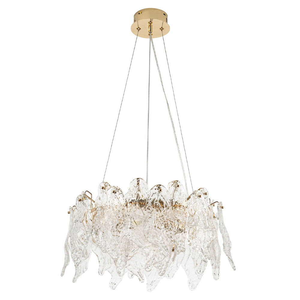 Люстра с декором из текстурированного стекла Textured Glass Chandelier 6