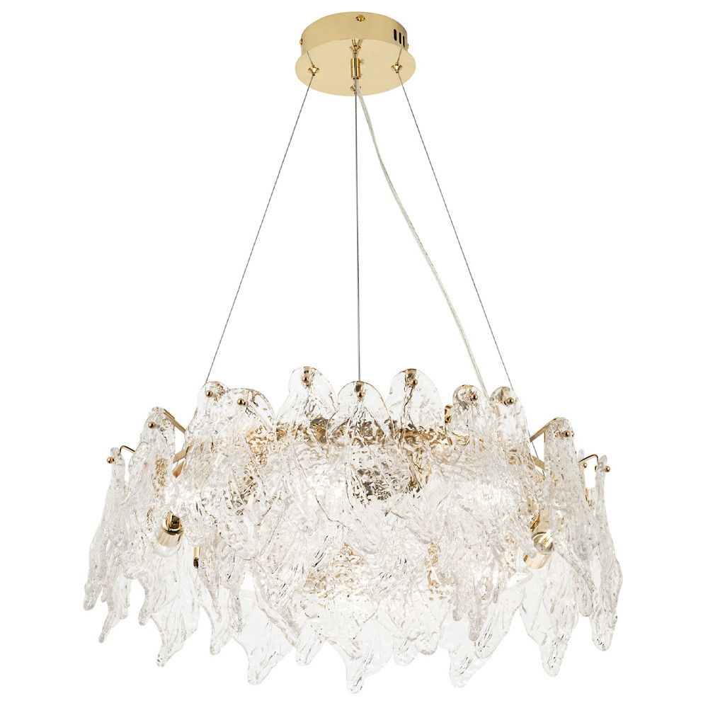 Люстра с декором из текстурированного стекла Textured Glass Chandelier 8