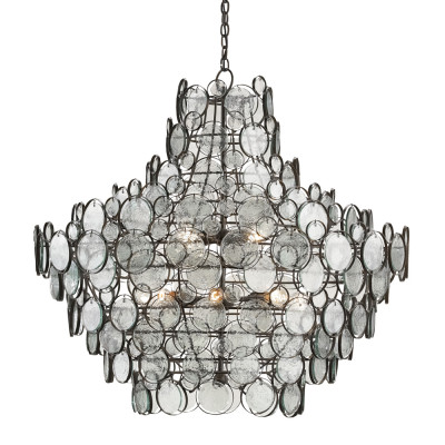 Люстра с каскадом из круглых прозрачных декоративных элементов Harmony of Light