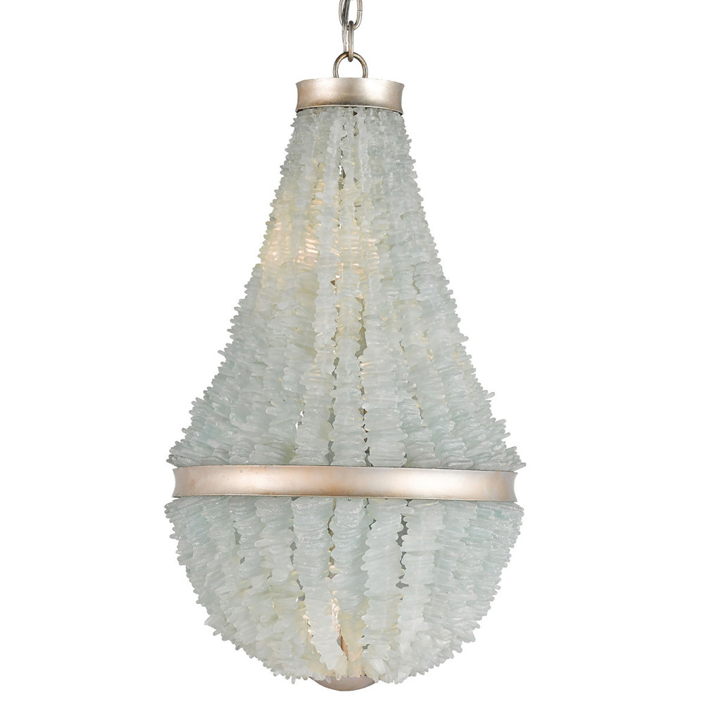 Люстра с каскадом из стеклянных декоративных элементов Shining Sea Glass