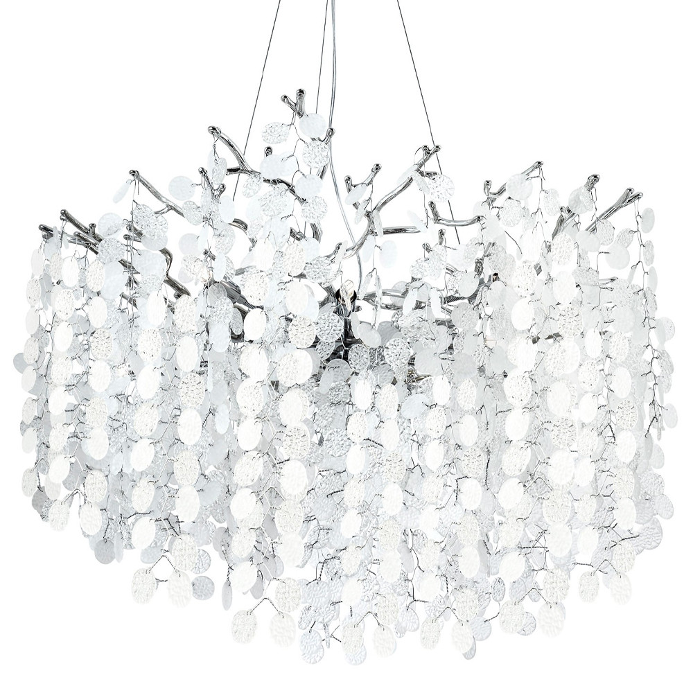 Люстра с круглыми хрустальными подвесками Fairytree Chrome Crystal Branches Chandelier 10
