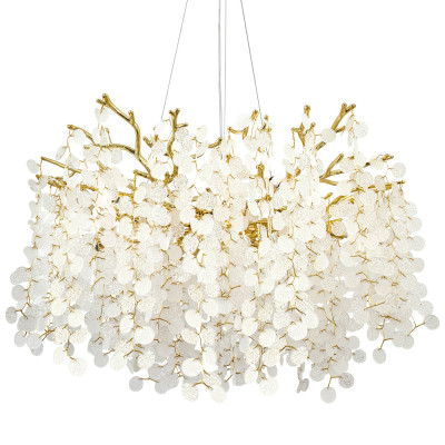 Люстра с круглыми хрустальными подвесками Fairytree Gold Crystal Branches Chandelier 10