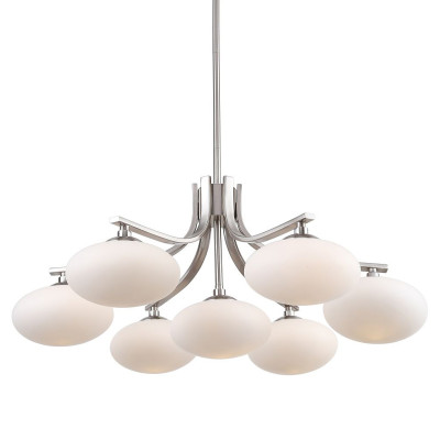 Люстра с овальными белыми плафонами Mushrooms Lamp