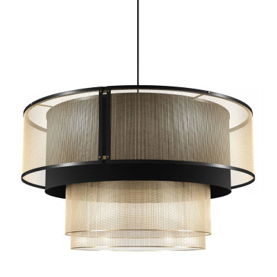 Люстра с плафоном из латунной сетки Gridbrass