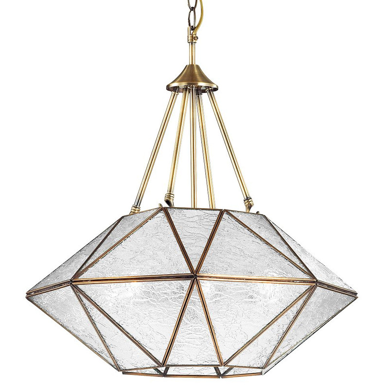 Люстра с плафоном из стекла с эффектом льда Ice Diamond