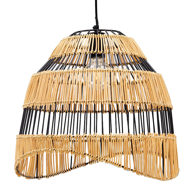 Люстра с плетеным абажуром Narayan Wicker Chandelier