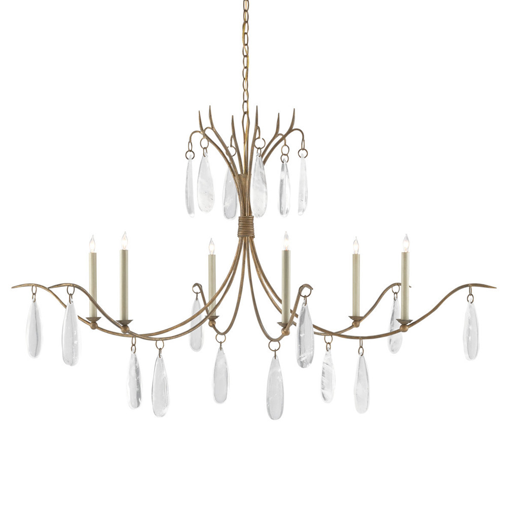 Люстра с прозрачными каплевидными подвесками Elegant Thin Chandelier
