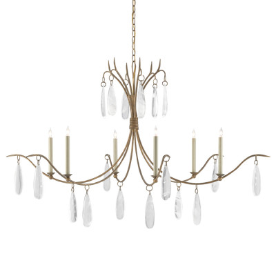 Люстра с прозрачными каплевидными подвесками Elegant Thin Chandelier