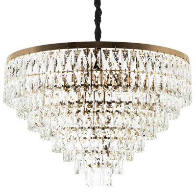 Люстра с прямоугольными хрустальными подвесками Lunet Crystal Rectangulars Chandelier 18