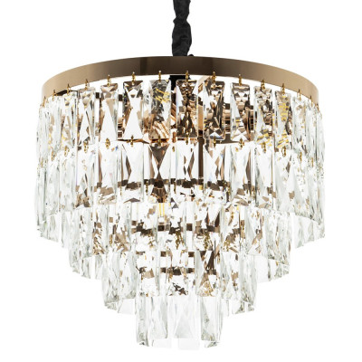 Люстра с прямоугольными хрустальными подвесками Lunet Crystal Rectangulars Chandelier 6
