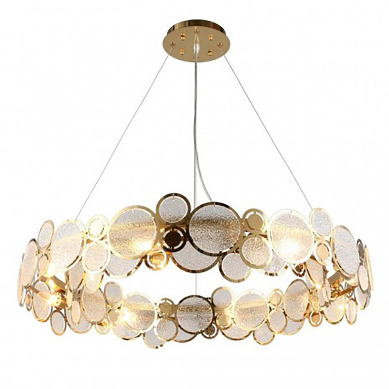 Люстра с рельефным стеклом Golden Circles