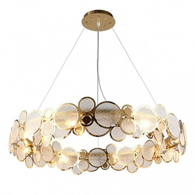 Люстра с рельефным стеклом Golden Circles