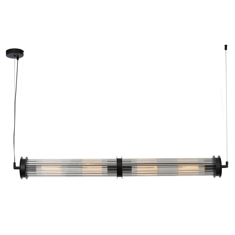 Люстра с рифленым плафоном Glass Tube Black