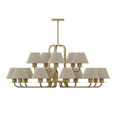 Люстра с тканевыми абажурами Brasspipes Premium