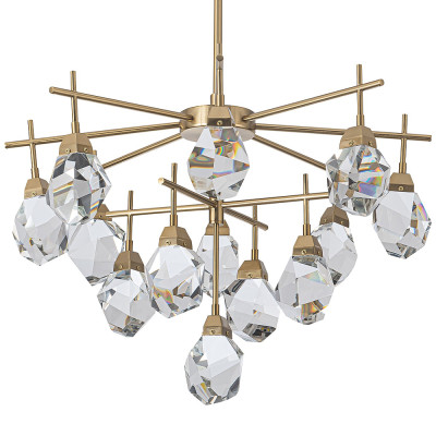 Люстра с хрустальными плафонами Esme Crystal Brass Chandelier