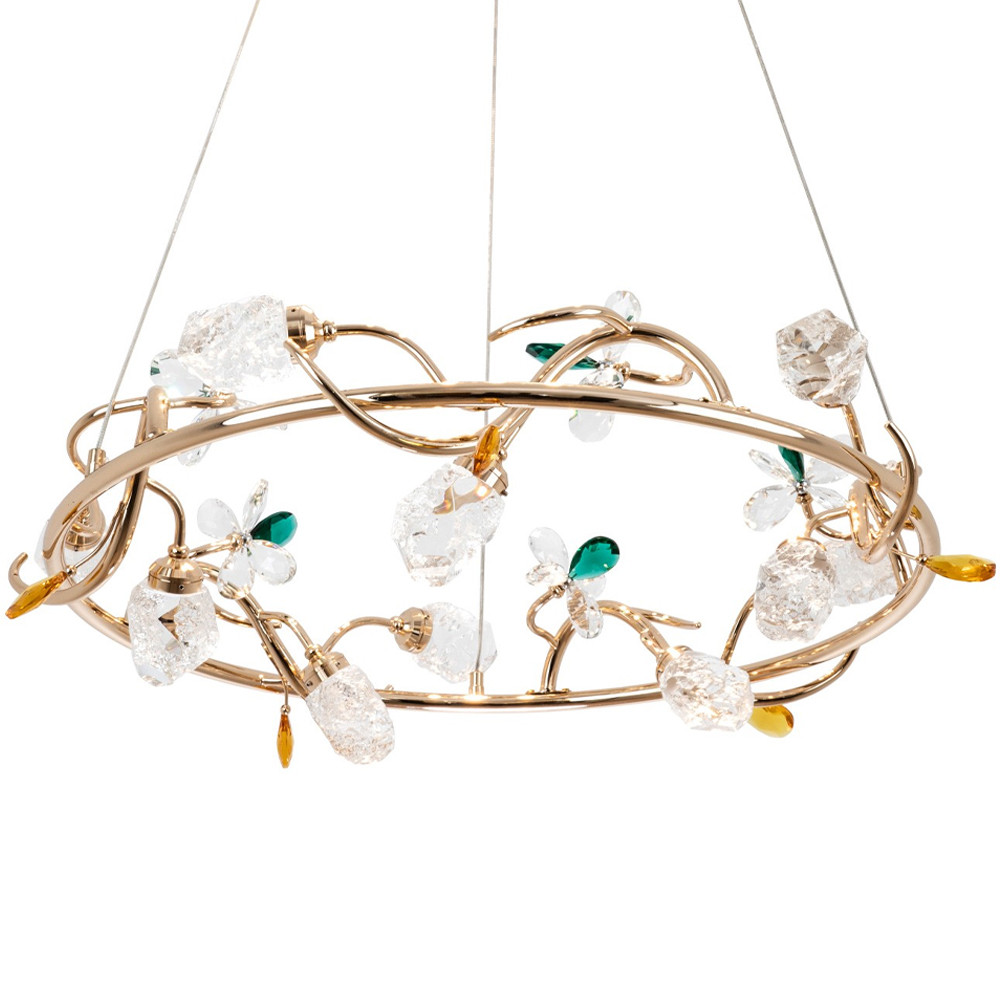 Люстра с хрустальными плафонами и декором Alvere Crystal Chandelier