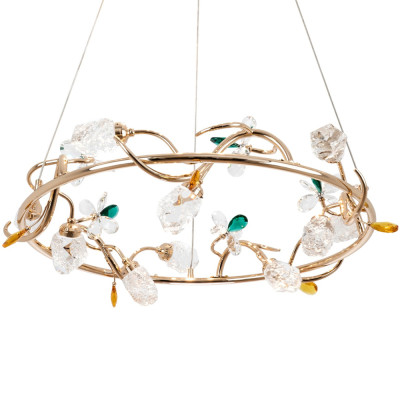 Люстра с хрустальными плафонами и декором Alvere Crystal Chandelier