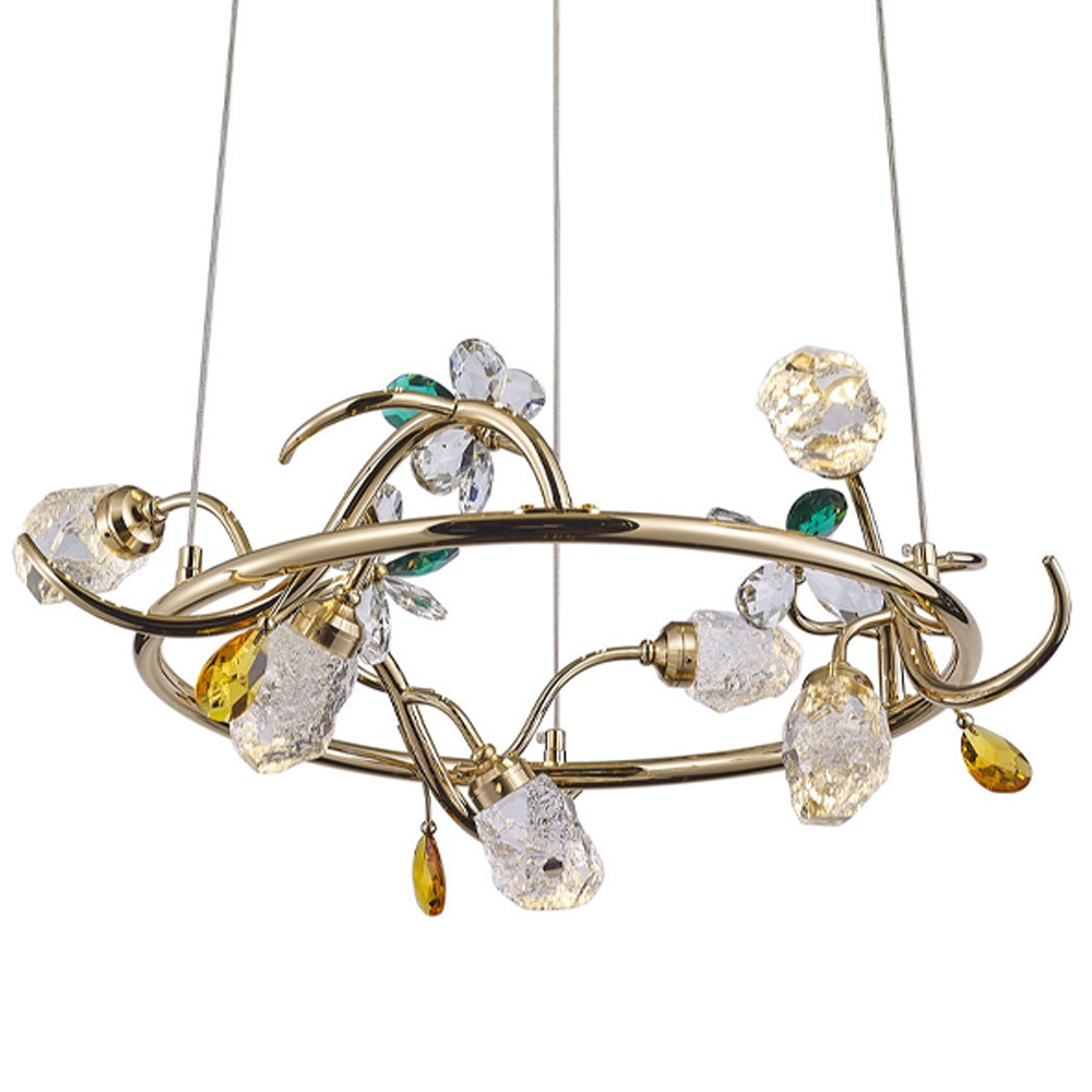 Люстра с хрустальными плафонами и декором Alvere Crystal Chandelier 6