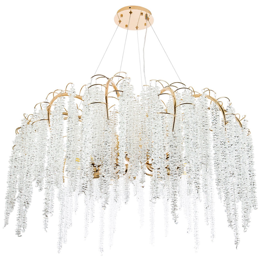 Люстра с хрустальными подвесками Bunch of Crystal Berries Gold Chandelier 12