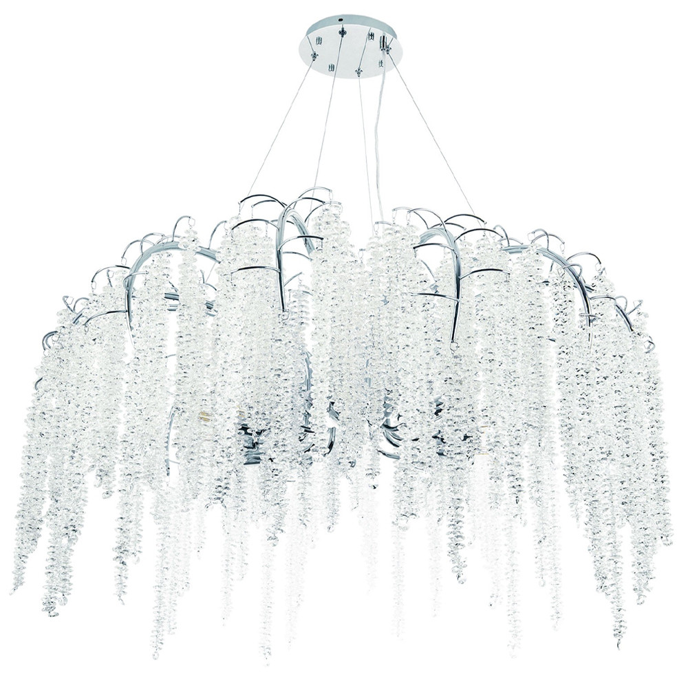 Люстра с хрустальными подвесками Bunch of Crystal Berries Silver Chandelier 12